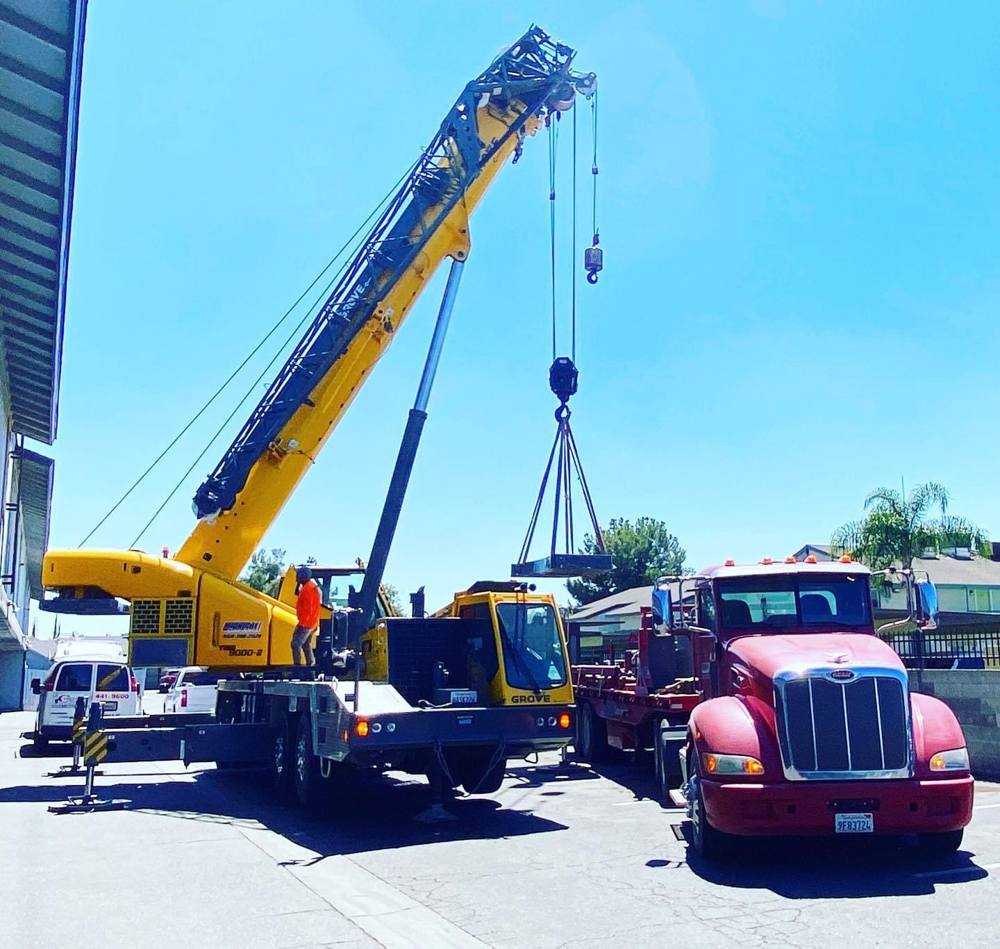 heavy machinery lifting crane