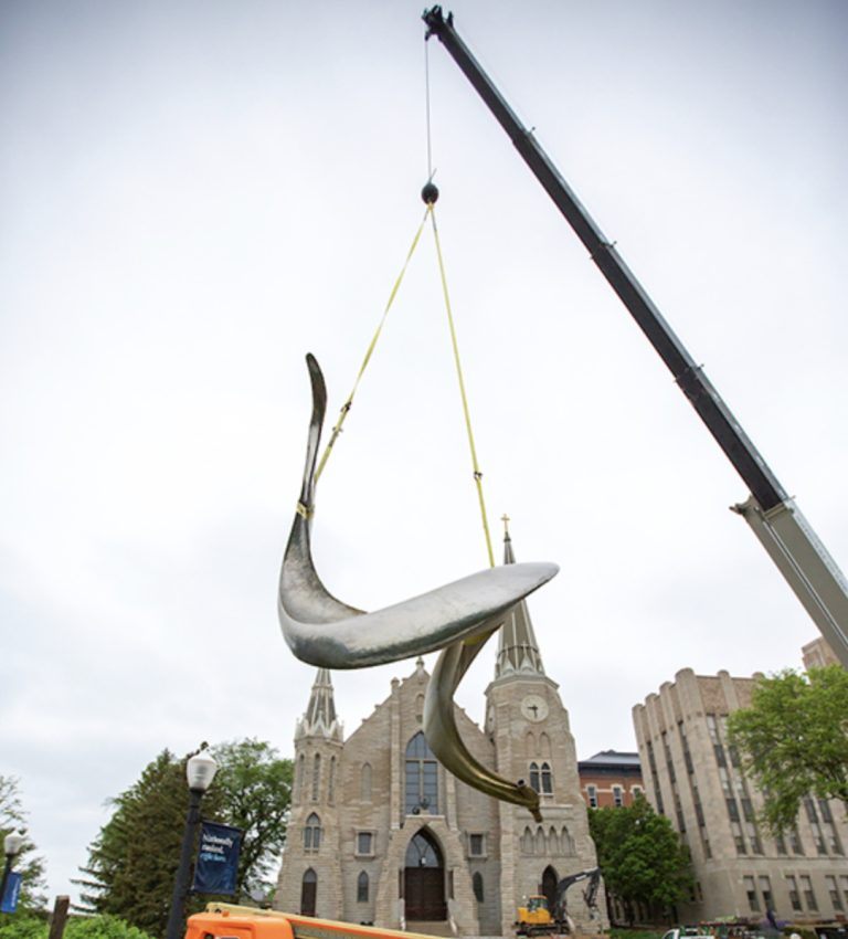 Crane Services for Fountain Installation