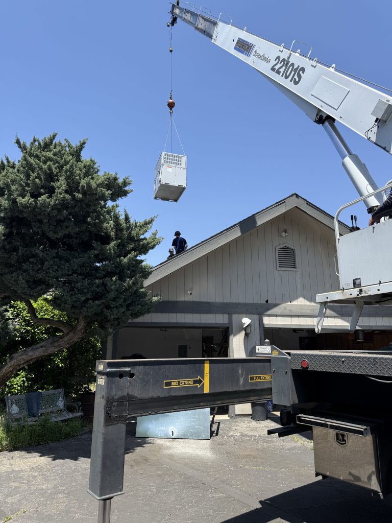 Crane Rental for HVAC Installation