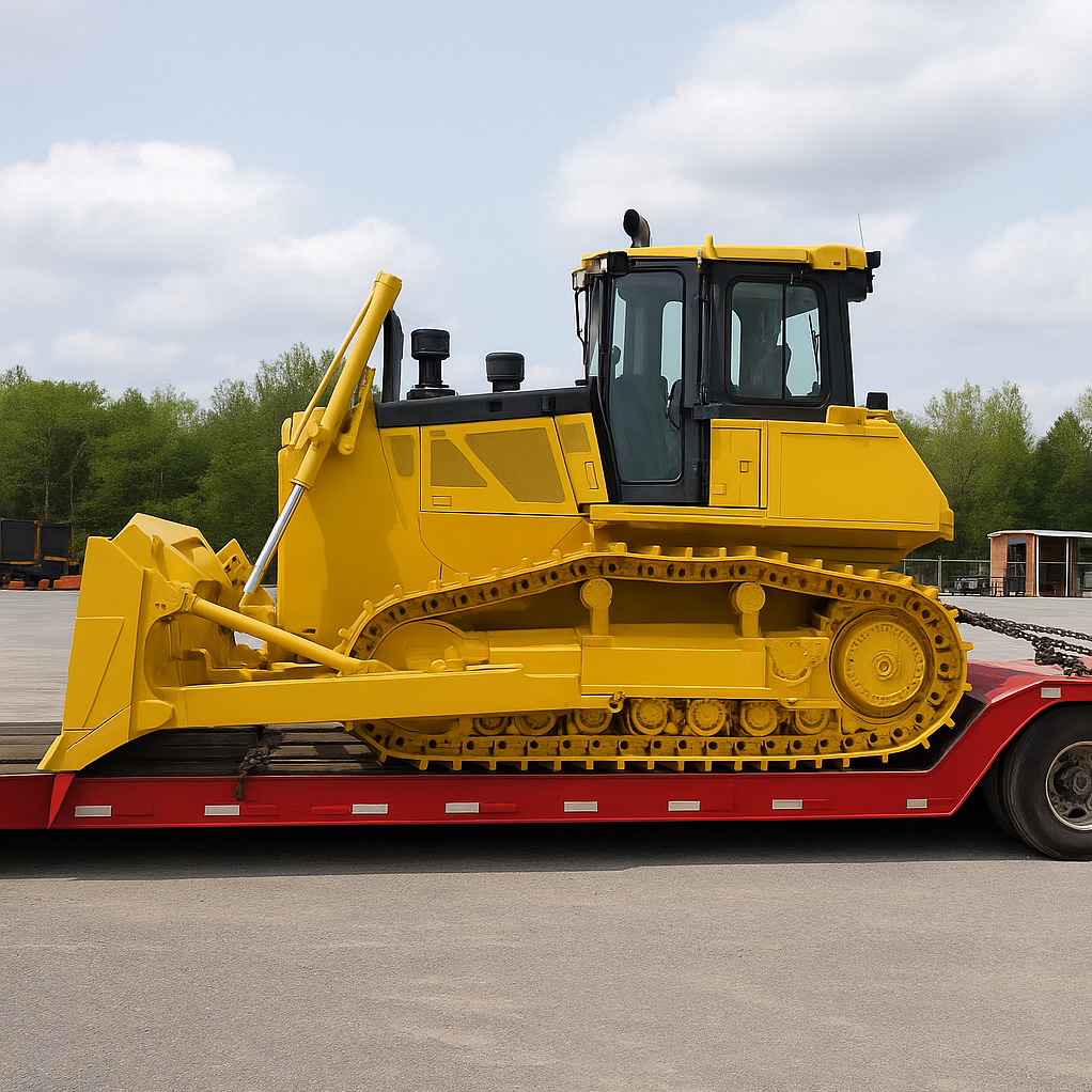 bulldozer hauling transport