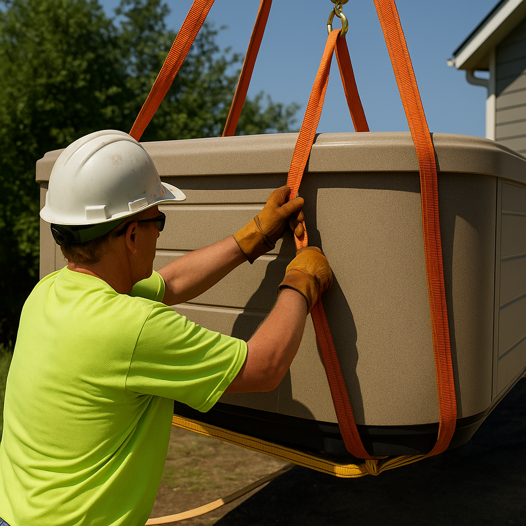 hot tub Rigging Load Securing lifting